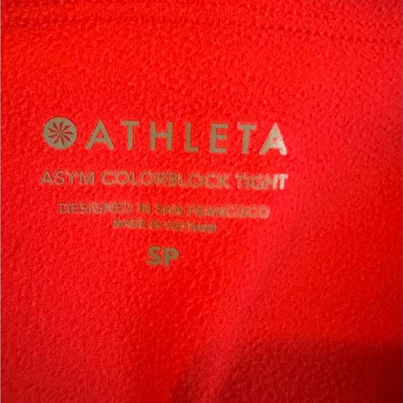 Athleta Asymmetrical Colorblock Tight Leggings with Back Zippered Pocket Size S - Picture 6 of 8